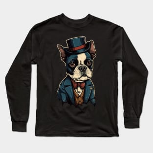 Boston Terrier Art Gift. This is for Boston terrier Lovers. Long Sleeve T-Shirt